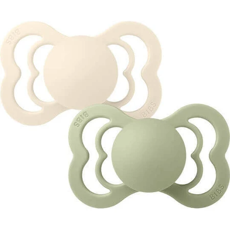 Нагрудники Supreme Soothers силиконовые пустышки Ivoriu / Sage для 0-6 месяцев 2шт: цены и характеристики