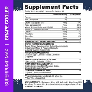 Спеціальна харчова добавка Gaspari SuperPump Max Охолоджувач винограду 500гр