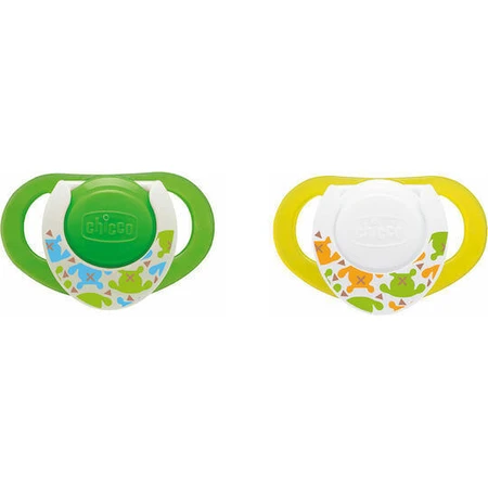 Chicco Пустышка силиконовая ортодонтическая с чехлом для 4+ месяцев 2шт: цены и характеристики