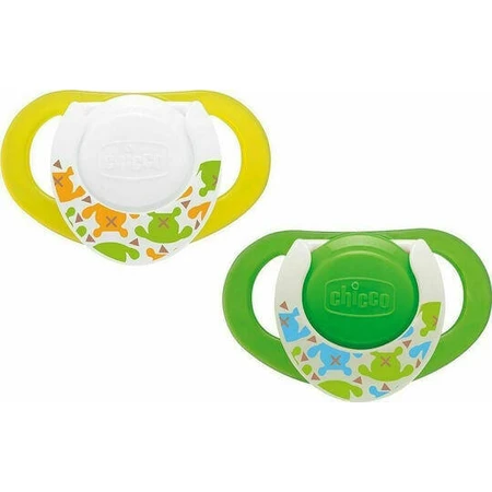 Chicco Пустышка силиконовая ортодонтическая с чехлом для 4+ месяцев 2шт: цены и характеристики