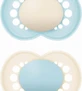 Mam Original Orthodontic Silicone Open-Cream Blue Силиконовые ортодонтические бюстгальтеры для 16+ месяцев 2шт