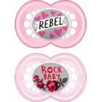 Mam Original 271S Baby-Rebel Силіконова скеля Baby-Rebel Ортодонтична пустушка - рожева для 16+ місяців 2шт: ціни та характеристики