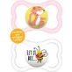 Mam Air 216L Гумова ортодонтична пустушка з чохлом Tiger - Little Bee - Pink - White для 6-16 місяців 2шт