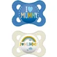 Mam Силиконовая ортодонтическая мумия I Love Mummy - сине-белая для 2-6 месяцев 2шт