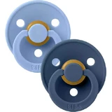 Нагрудники Цветные резиновые нагрудники-пустышки Sky Blue / Steel Blue для 0+ месяцев 2шт