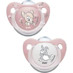 Nuk Bambi Пустушка силіконова з чохлом Bambi Рожево-червона для 0-6 місяців 2шт: ціни та характеристики