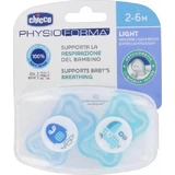 Chicco 71031-21 Chicco 71031-21 Ортодонтическая силиконовая пустышка с мешочком Птички - голубая для 2-6 месяцев 2шт
