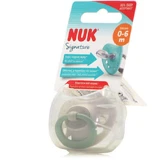 Nuk Signature Силіконова ортодонтична пустушка з кришкою Сердечка - сіра для 0-6 місяців