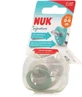 Nuk Signature Силіконова ортодонтична пустушка з кришкою Сердечка - сіра для 0-6 місяців