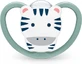 Силіконова ортодонтична пустушка Nuk Space з чохлом Zebra для 18-36 місяців