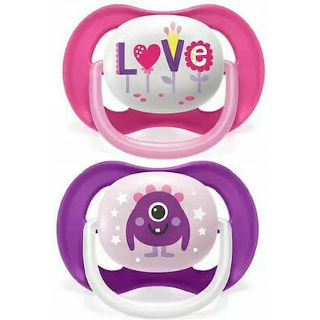 Philips Ultra Air Happy Silicone Mangekyu Ортодонтична пустушка для дітей 6-18 місяців 2 шт.: ціни та характеристики