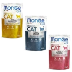 Monge Grill Sterilised Cat Multipack Cockerel&Trout&Veal Набор паучей с петухом, форелью, телятиной для стерилизованных котов, 12х85 г: цены и характеристики