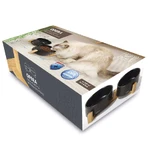 M-Pets Opera Миска керамическая на бамбуковой подставке для кошек и собак, 2х350 мл (Черный): цены и характеристики