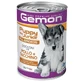 Gemon Dog Wet Puppy&Junior with Chicken & Turkey - Полноценный влажный корм с курицей и индейкой для щенков собак всех пород (кусочки в желе), 415 г