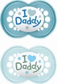 Силіконові ортодонтичні пустушки Mam I Love Daddy - для 6-16 місяців 2 шт.