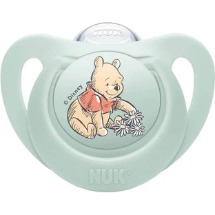 Nuk Disney Силиконовая пустышка Винни - фисташковая для 6-18 месяцев