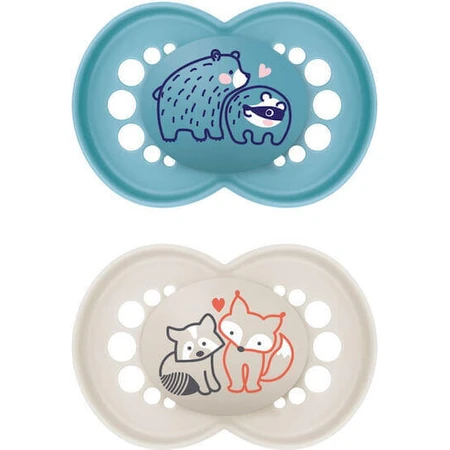 Mum Original Silicone Orthodontic Braces Bear/Vulpe - Blue/Beech для 16+ месяцев 2шт: цены и характеристики