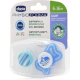 Chicco 71033-21 Силиконовая ортодонтическая пустышка с мешочком Fox/Linii - Blue-Alb для 6-16 месяцев