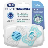 Chicco 71031-21 Пустышка силиконовая ортодонтическая с мешочком Сова - голубой-альб для 2-6 месяцев 2шт