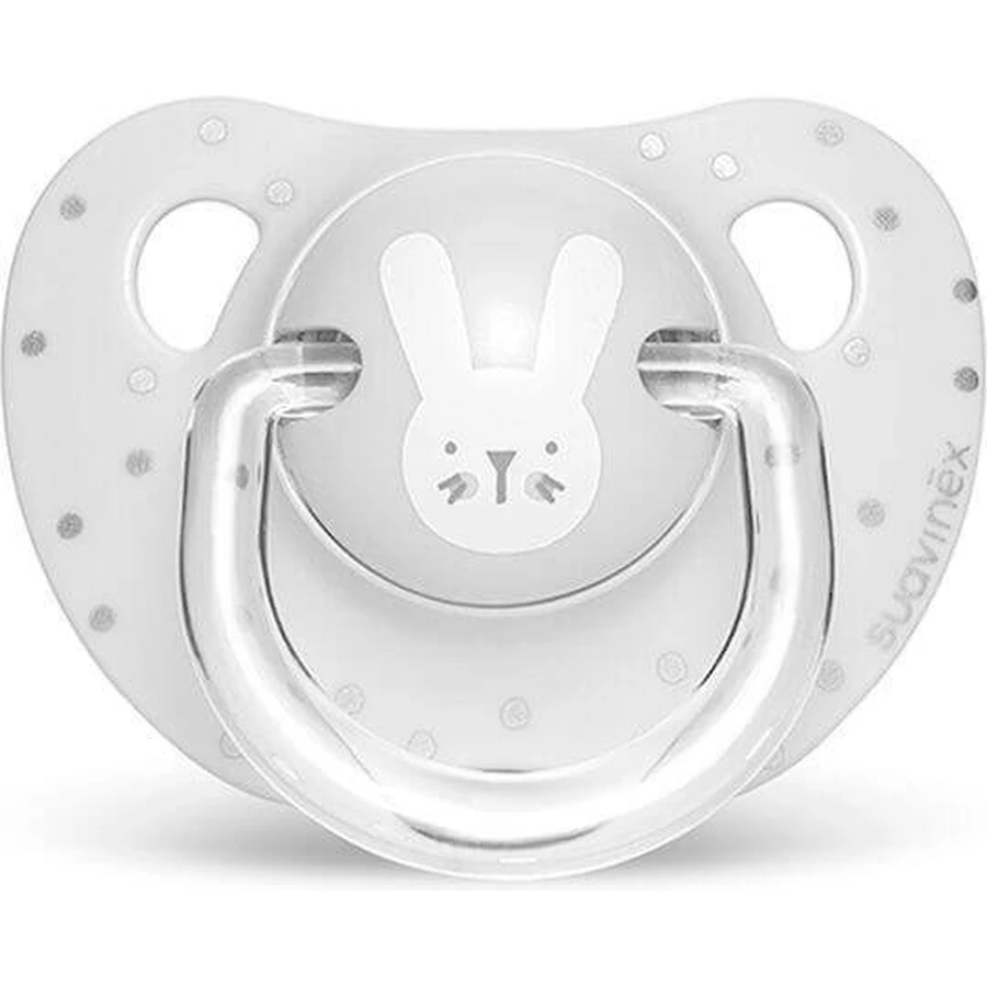 Силіконова соска Suavinex Rabbit Grey від 0 до 6 місяців: ціни та характеристики