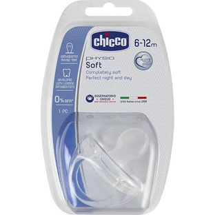 Chicco 01809-01 Силіконова ортодонтична пустушка для 6-12 місяців