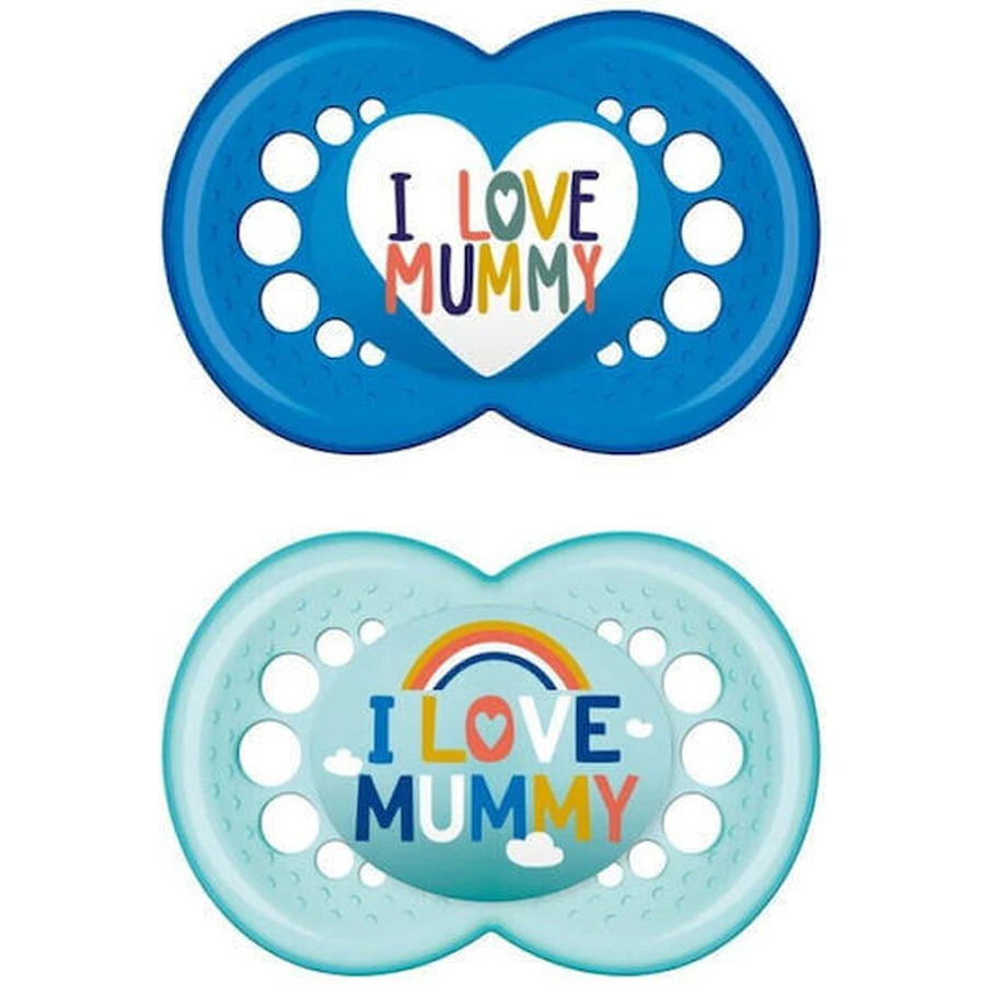 Ортодонтична прорізувач Mam Silicone Mummy I Love Mummy Ортодонтична прорізувач Mummy I Love Mummy - блакитний - світло-блакитний для 16+ місяців 2шт: ціни та характеристики