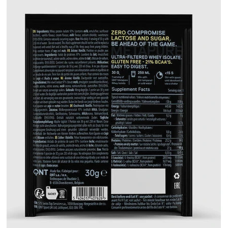 QNT Metapure Whey Protein Isolate Zero сывороточный протеин со вкусом ванили 30гр: цены и характеристики
