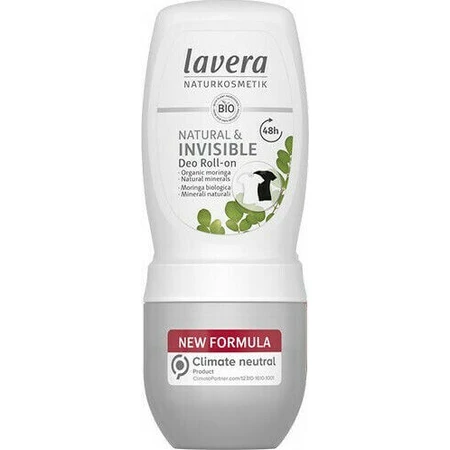 Дезодорант Lavera Natural & Invisible Deo Дезодорант натуральний 48-годинний рулонний дезодорант без алюмінію 50 мл: ціни та характеристики