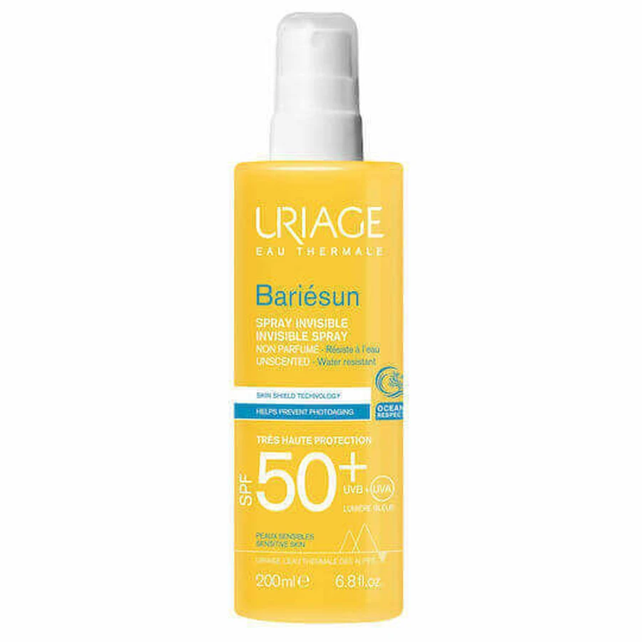 Uriage Bariesun Невидимий крем для тіла без запаху з SPF50 у спреї 200 мл: ціни та характеристики