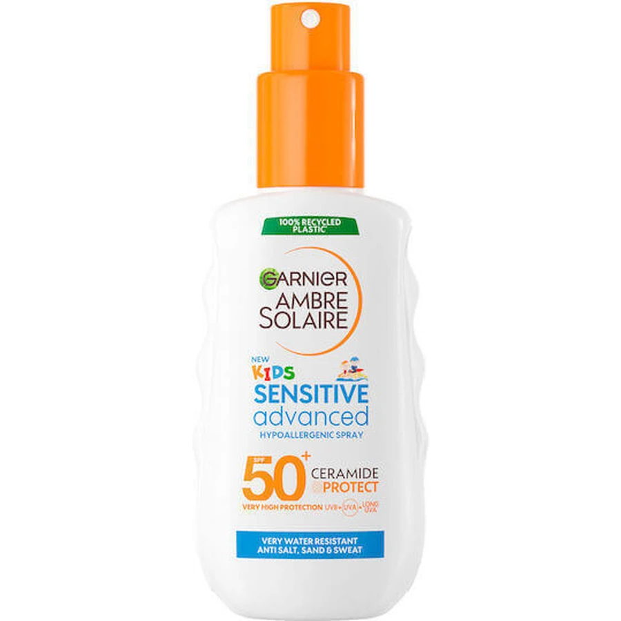 Garnier Ambre Solaire Sensitive Advanced Waterproof Детский солнцезащитный крем-спрей SPF50 150 мл: цены и характеристики