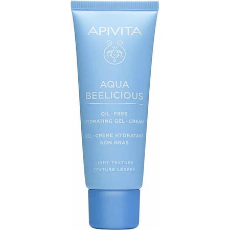 Apivita Aqua Beelicious Beelicious Легкий безмасляний 24-годинний зволожуючий і регулюючий гель для обличчя з гіалуроновою кислотою та алое вера 40 мл: ціни та характеристики