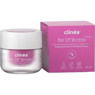 Clinea Bak Off Wrinkles Rich Anti-Ageing Day Face Cream SPF20 with Hyaluronic Acid & Bakuchiol 50ml