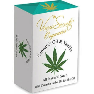 Venus Secrets Cannabis Secrets Cannabis Oil & Vanilla Body Soap Bar 150gr
