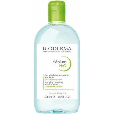 Міцелярна вода для зняття макіяжу з обличчя Bioderma Sebium Η2Ο Міцелярна вода для зняття макіяжу для шкіри, схильної до акне, 500 мл: ціни та характеристики