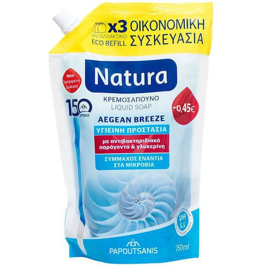 Заправка для мила Papoutsanis Aegean Breeze Soap Cream Поповнення 750мл: ціни та характеристики