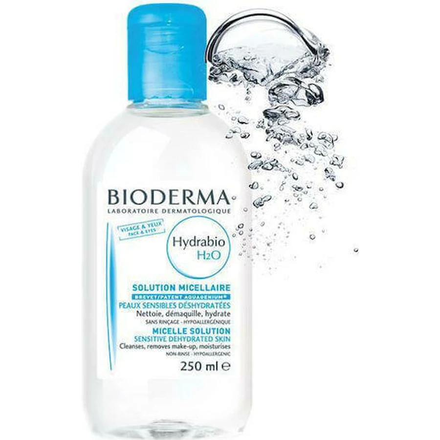 Міцелярна вода для зняття макіяжу з обличчя та очей Bioderma Hydrabio H2O Міцелярна вода для зняття макіяжу з обличчя та очей для шкіри, схильної до акне 250 мл: ціни та характеристики