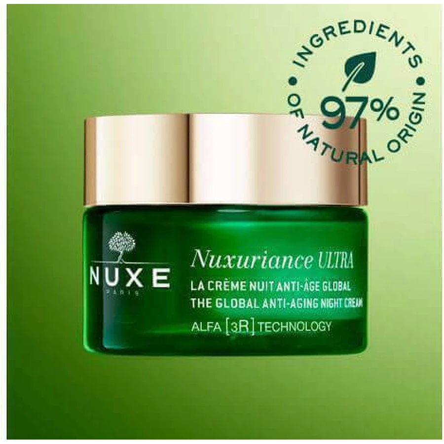 Nuxe Nuxe Nuxuriance Ultra Global Anti-Aging Зволожуючий, омолоджуючий та відновлюючий нічний крем для обличчя з гіалуроновою кислотою 50 мл: ціни та характеристики
