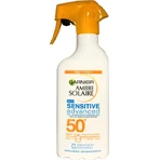 Garnier Ambre Solaire Sensitive Покращений водостійкий сонцезахисний лосьйон для тіла SPF50 у спреї 300 мл: ціни та характеристики