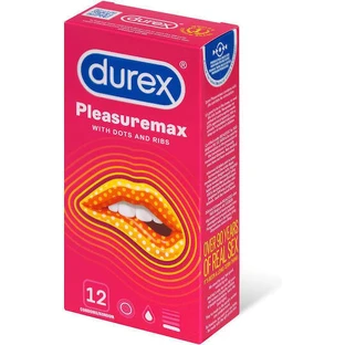 Презервативи Durex Peasuremax Презерватив Peasuremax з ребристим покриттям 12шт