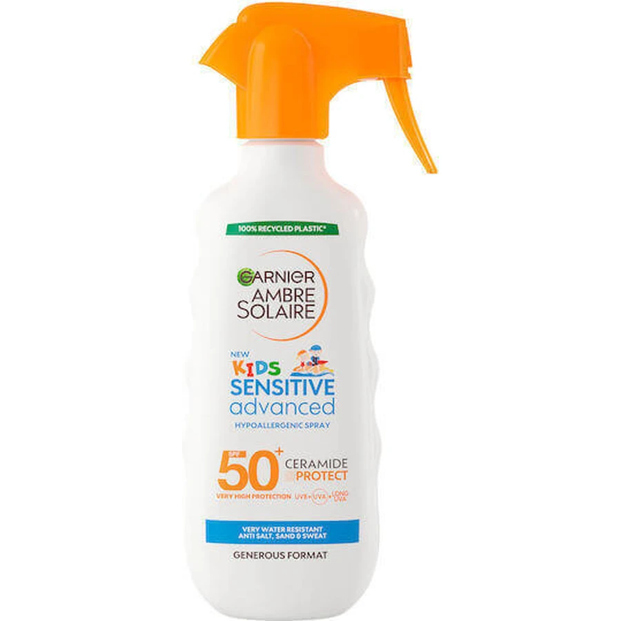 Garnier Ambre Solaire Водостойкий детский солнцезащитный крем-спрей SPF50 270 мл: цены и характеристики