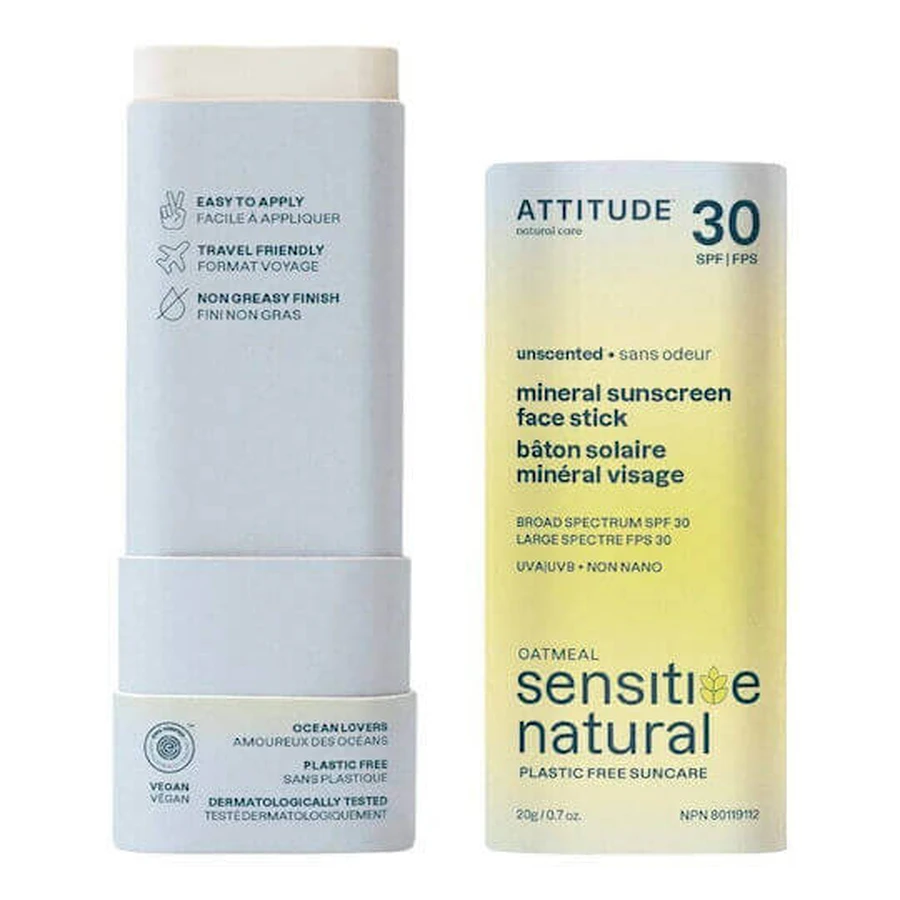 Відношення Oatmel Sensitive Natural Sensitive Mineral Мінеральний сонцезахисний крем для обличчя стік SPF30 20г: ціни та характеристики