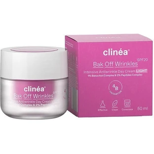 Clinea Bak Bak Off Wrinkles Light Легкий антивозрастной дневной крем для лица с SPF20, пептидами и пребиотиками 50 мл