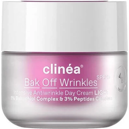Clinea Bak Bak Off Wrinkles Light Легкий антивіковий денний крем для обличчя з SPF20, пептидами та пребіотиками 50 мл: ціни та характеристики