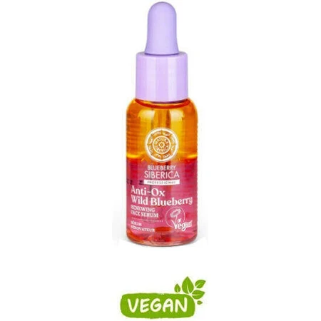 Natura Siberica Oblepikha C-berrica Professional Anti Ox Wild Blueberry Увлажняющая и антивозрастная сыворотка для лица с витамином С для детоксикации и осветления 30 мл: цены и характеристики