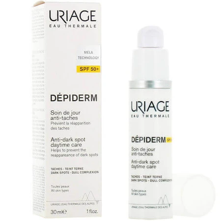 Uriage Depiderm Крем для обличчя проти пігментних плям із захистом від сонця SPF50 30мл: ціни та характеристики