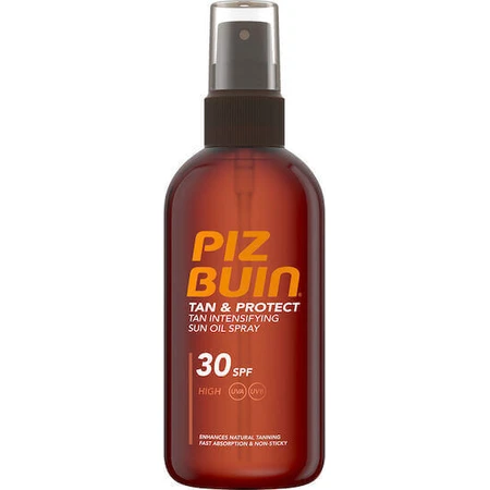 Piz Buin Tan & Protect Oil Водостойкое солнцезащитное масло для тела SPF30 в спрее 150 мл: цены и характеристики