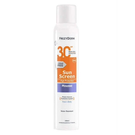 Frezyderm Sun Screen Mousse Водостойкий солнцезащитный мусс для лица и тела SPF30 150 мл: цены и характеристики