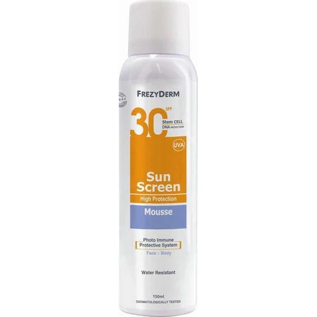Frezyderm Sun Screen Mousse Водостойкий солнцезащитный мусс для лица и тела SPF30 150 мл: цены и характеристики