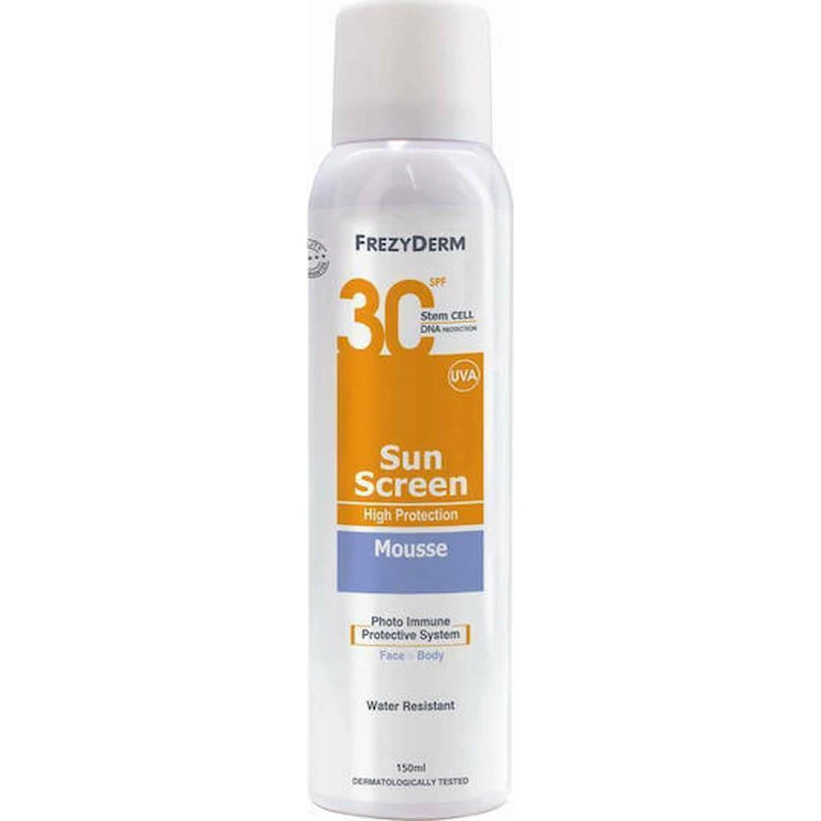 Frezyderm Sun Screen Mousse Водостойкий солнцезащитный мусс для лица и тела SPF30 150 мл: цены и характеристики