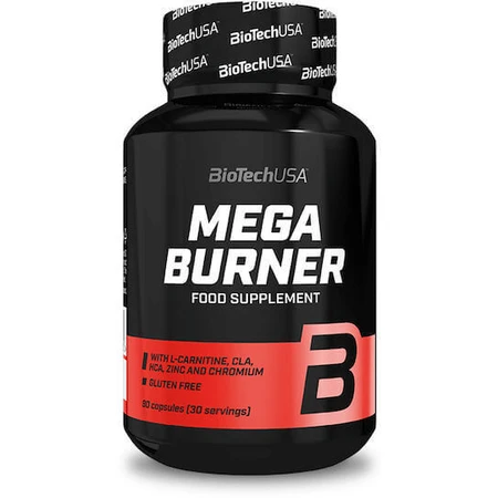 Biotech USA Mega Burner з L-карнітином, CLA, HCA, цинком та хромом 235 мг 90 капс.: ціни та характеристики